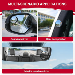 360° Wide View Blind Spot Car Mirror Drive Safer, Smarter & Stress Free ( 2 mirror )